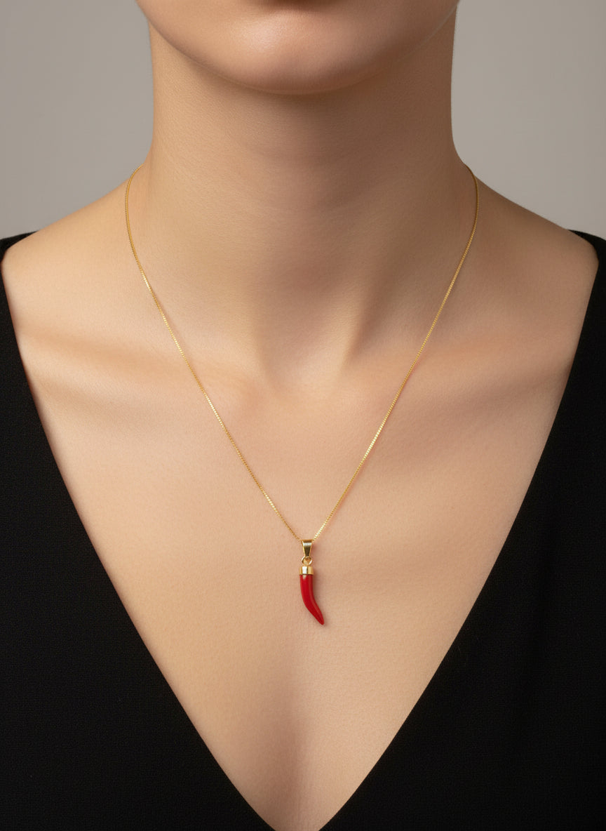 Pendente in Corallo "Corno"