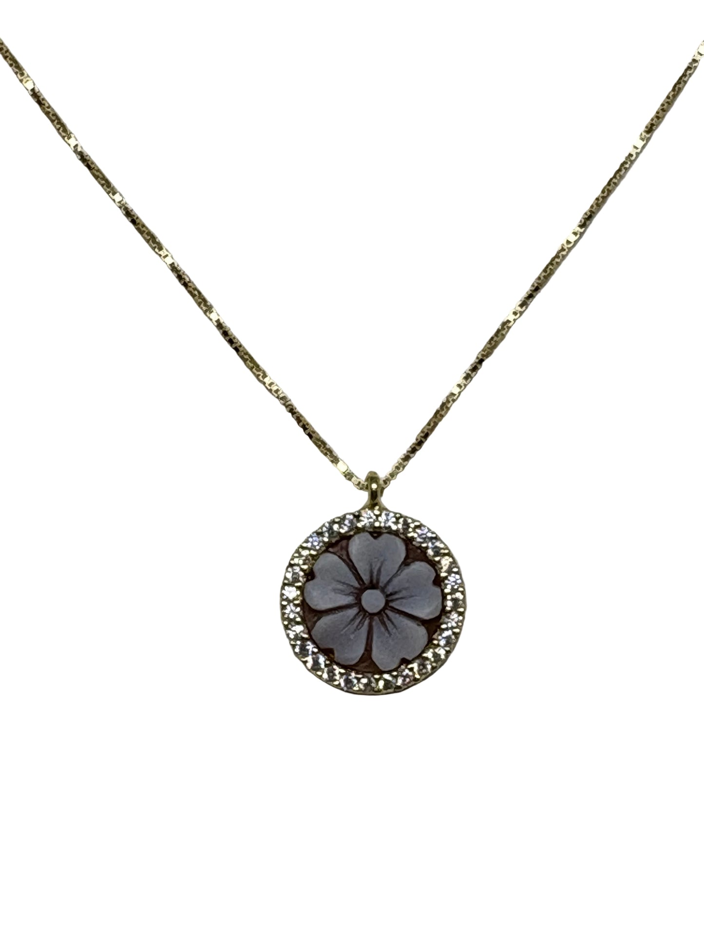 Collana in Cammeo incisione "Fiore"