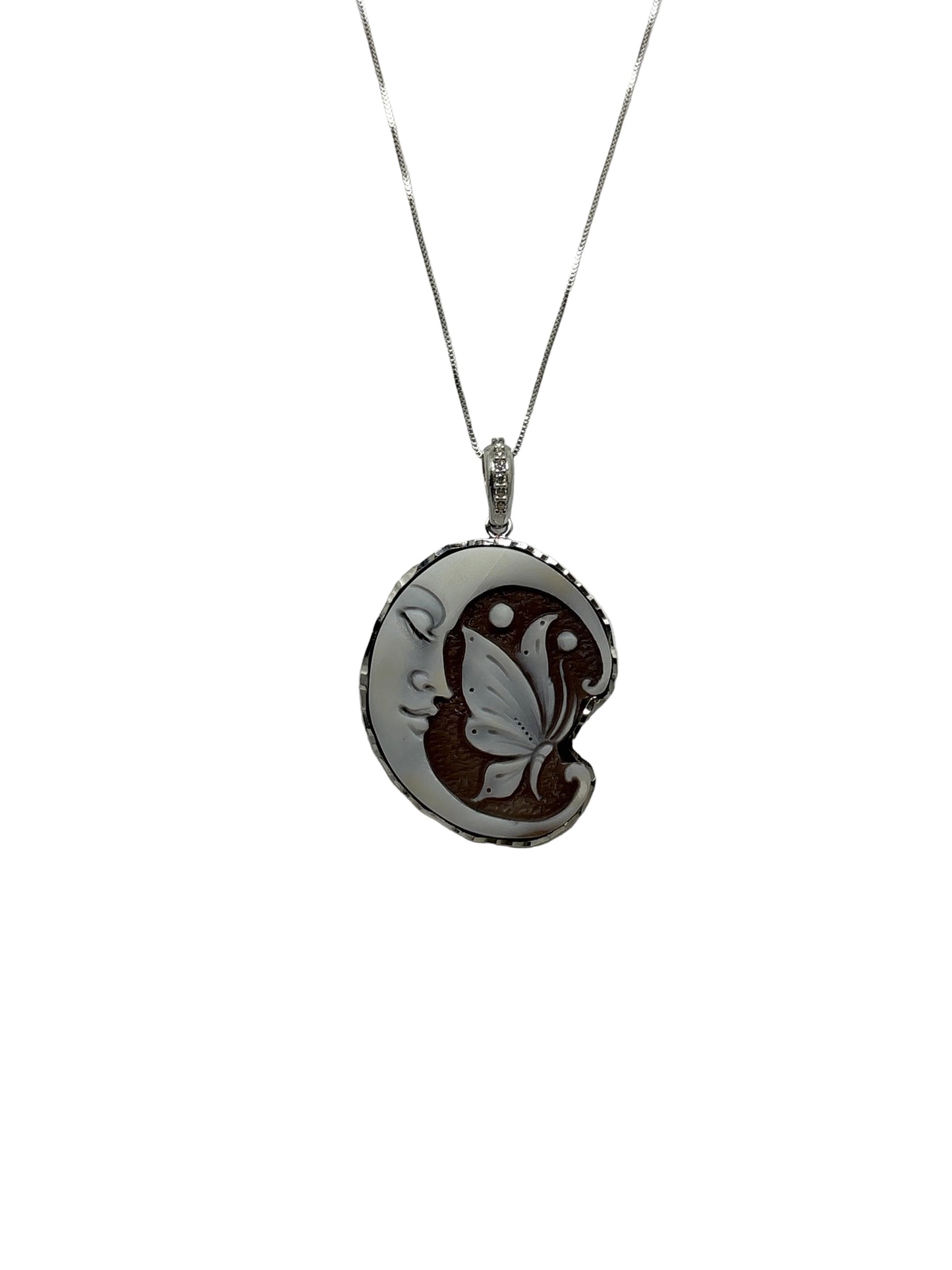 Pendente in Cammeo incisione "Luna"