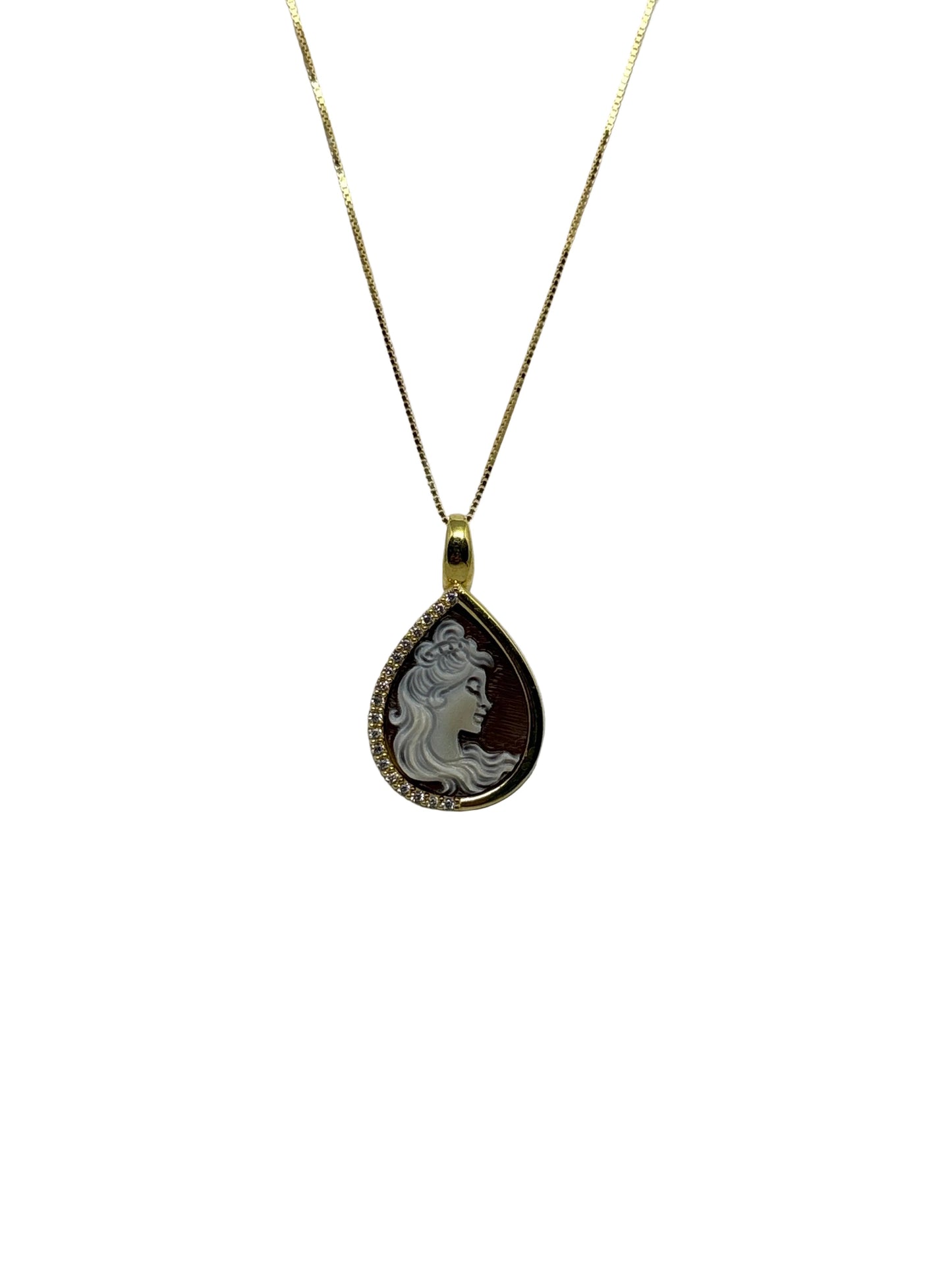 Collana in cammeo incisione "Profilo di Donna"