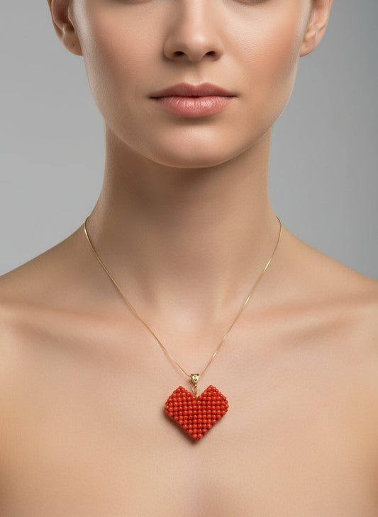 Pendente in Corallo "Cuore"