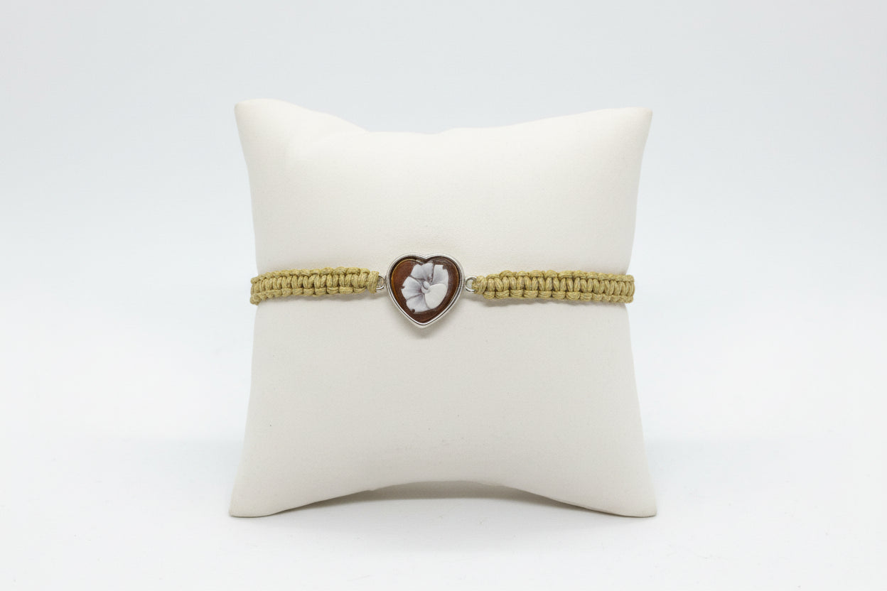 Bracciale in Cammeo incisione "Fiori"