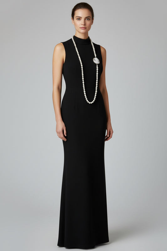 Collana in Perle e Cammeo incisione "Donna con Cappello"