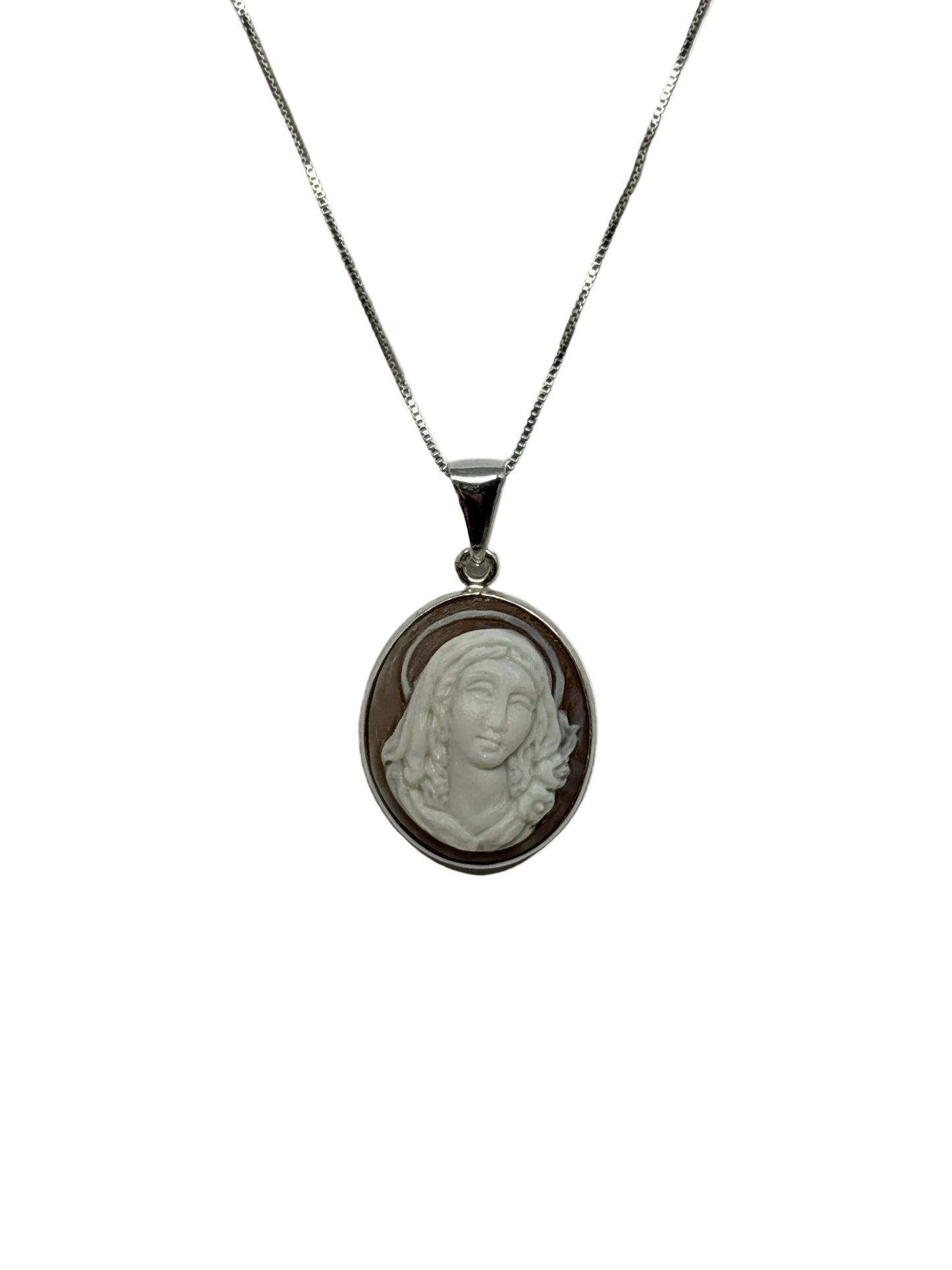 Pendente in Cammeo Artistico incisione "Madonna"