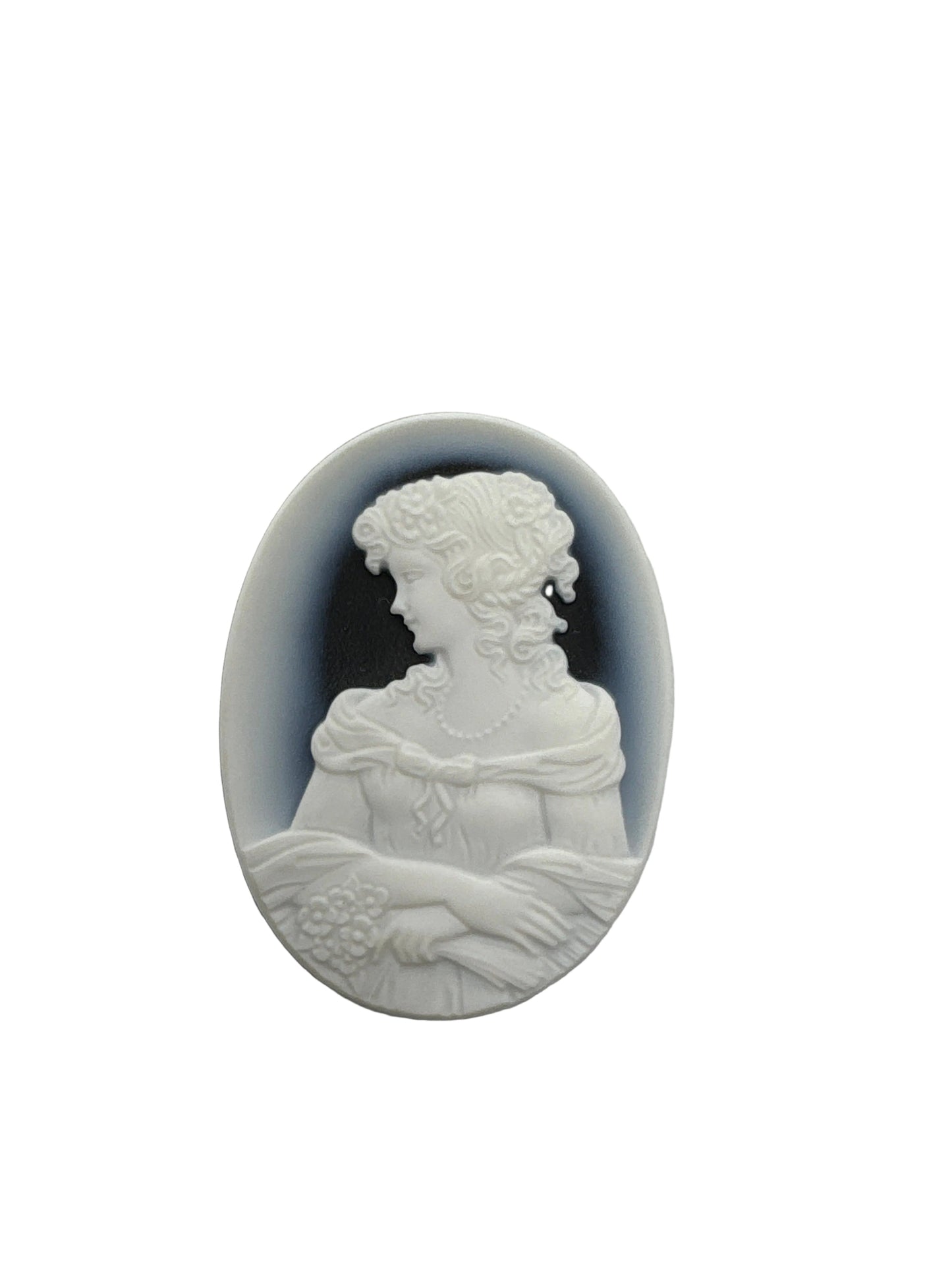 Cammeo Nudo in Agata incisione Profilo di Donna