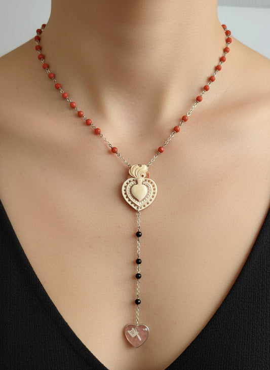 Collana in Cammeo "Cuore Sacro"