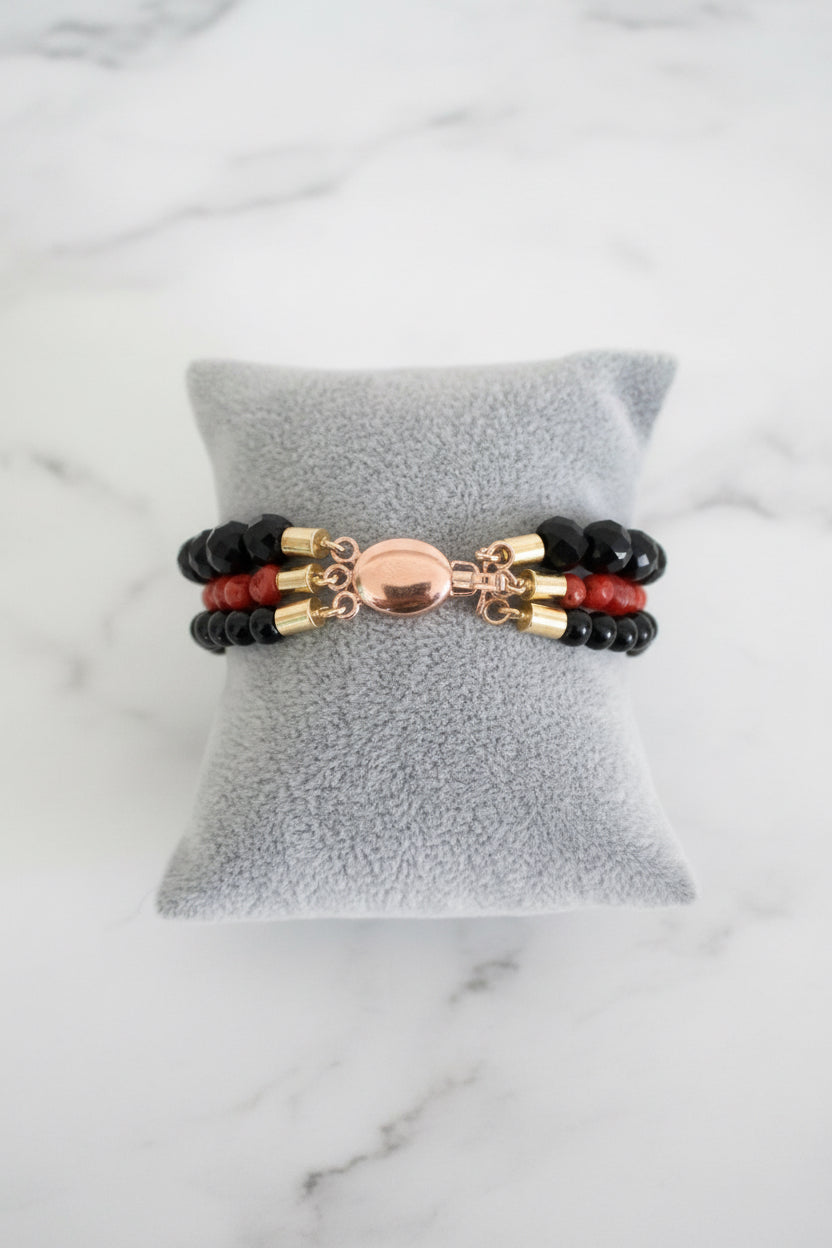 Bracciale in Agata e Corallo