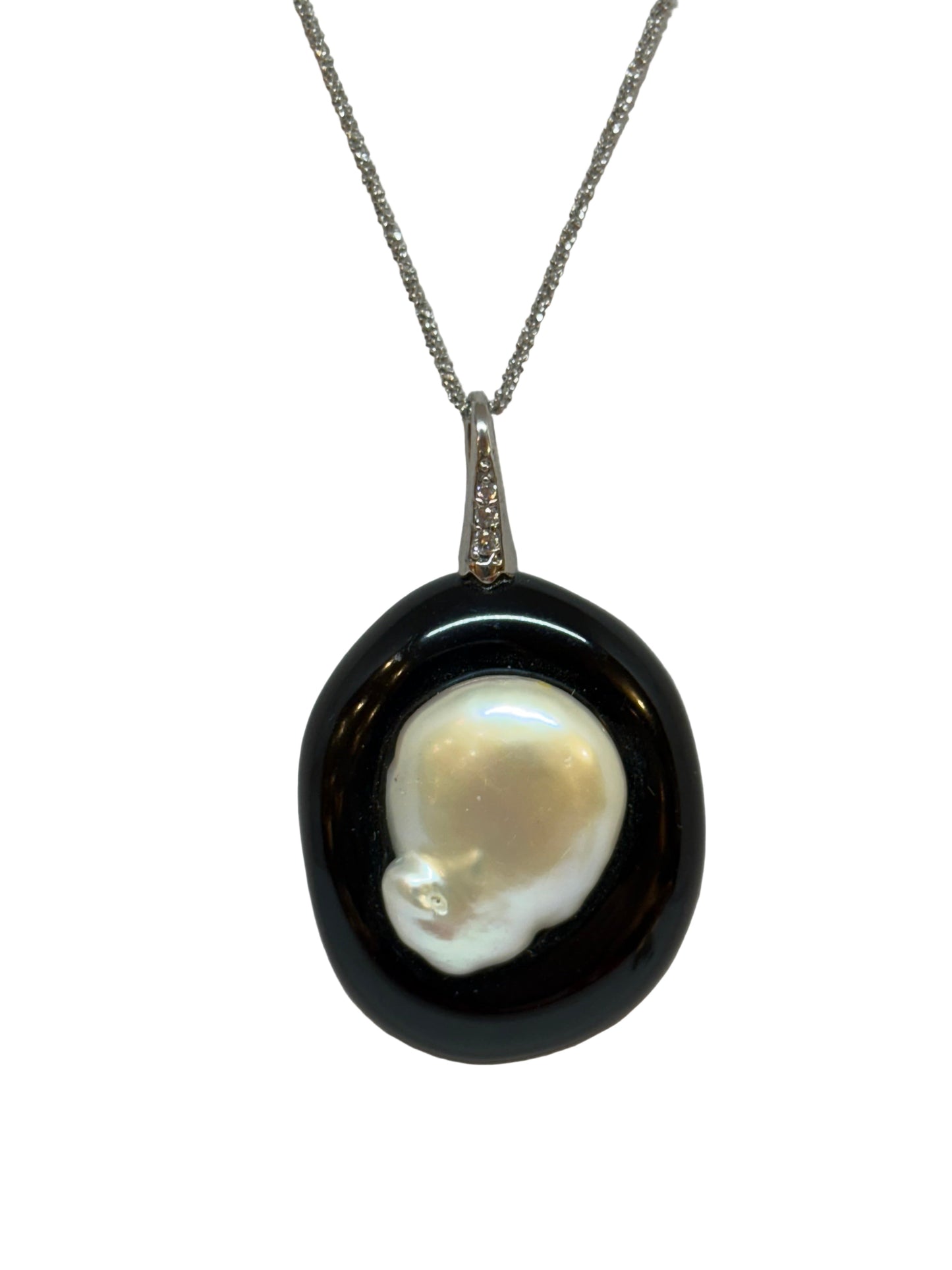 Pendente in Agata e Perla