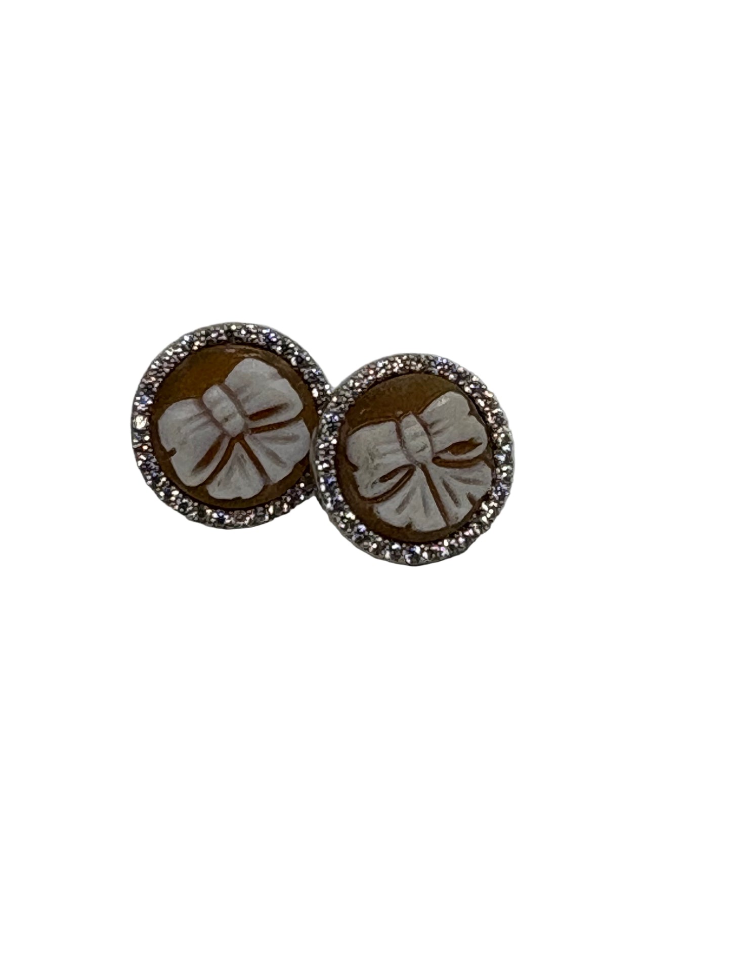 Orecchini in Cammeo incisione "Fiocco"