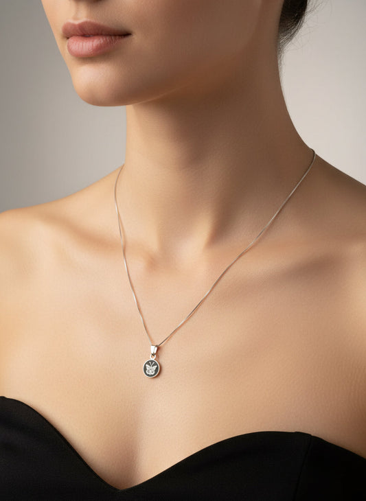 Pendente in Cammeo incisione "Farfalla"