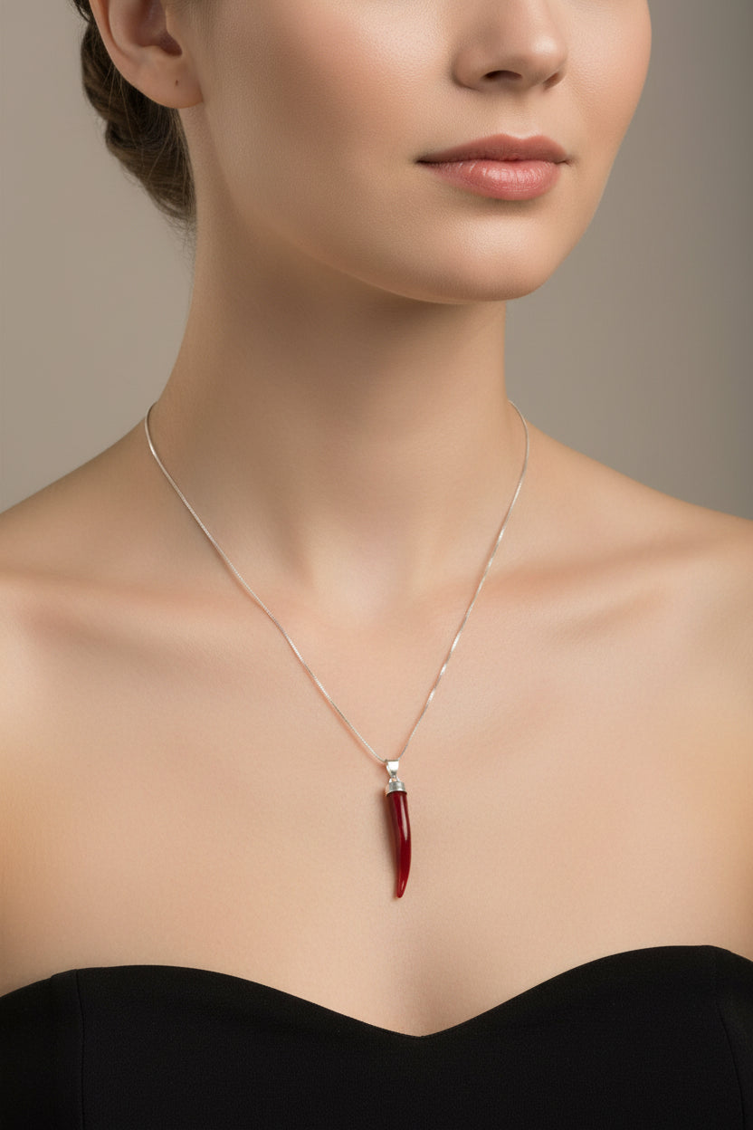 Pendente in Corallo "Corno"