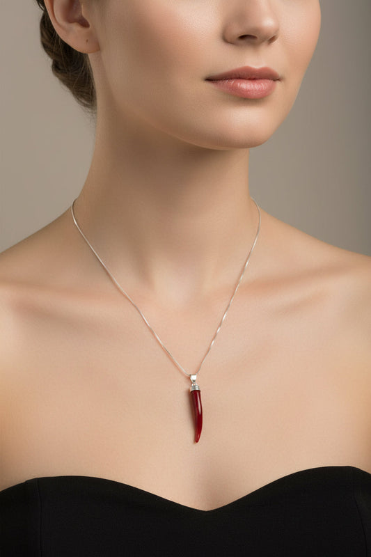 Pendente in Corallo "Corno"