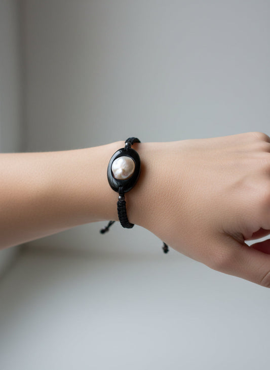 Bracciale in Agata Cordoncino e Perla