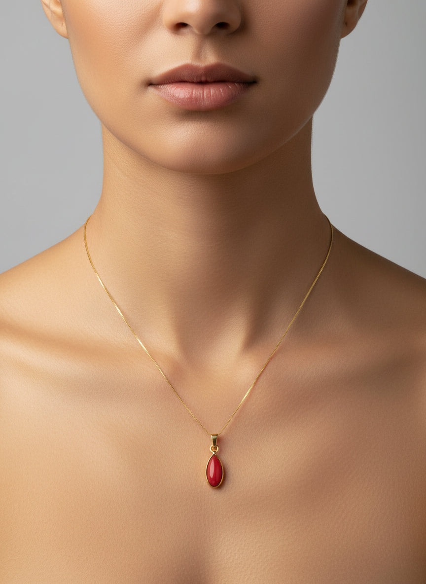 Pendente in Corallo "Goccia"