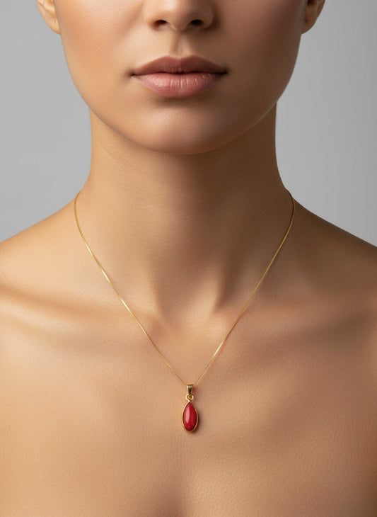 Pendente in Corallo "Goccia"