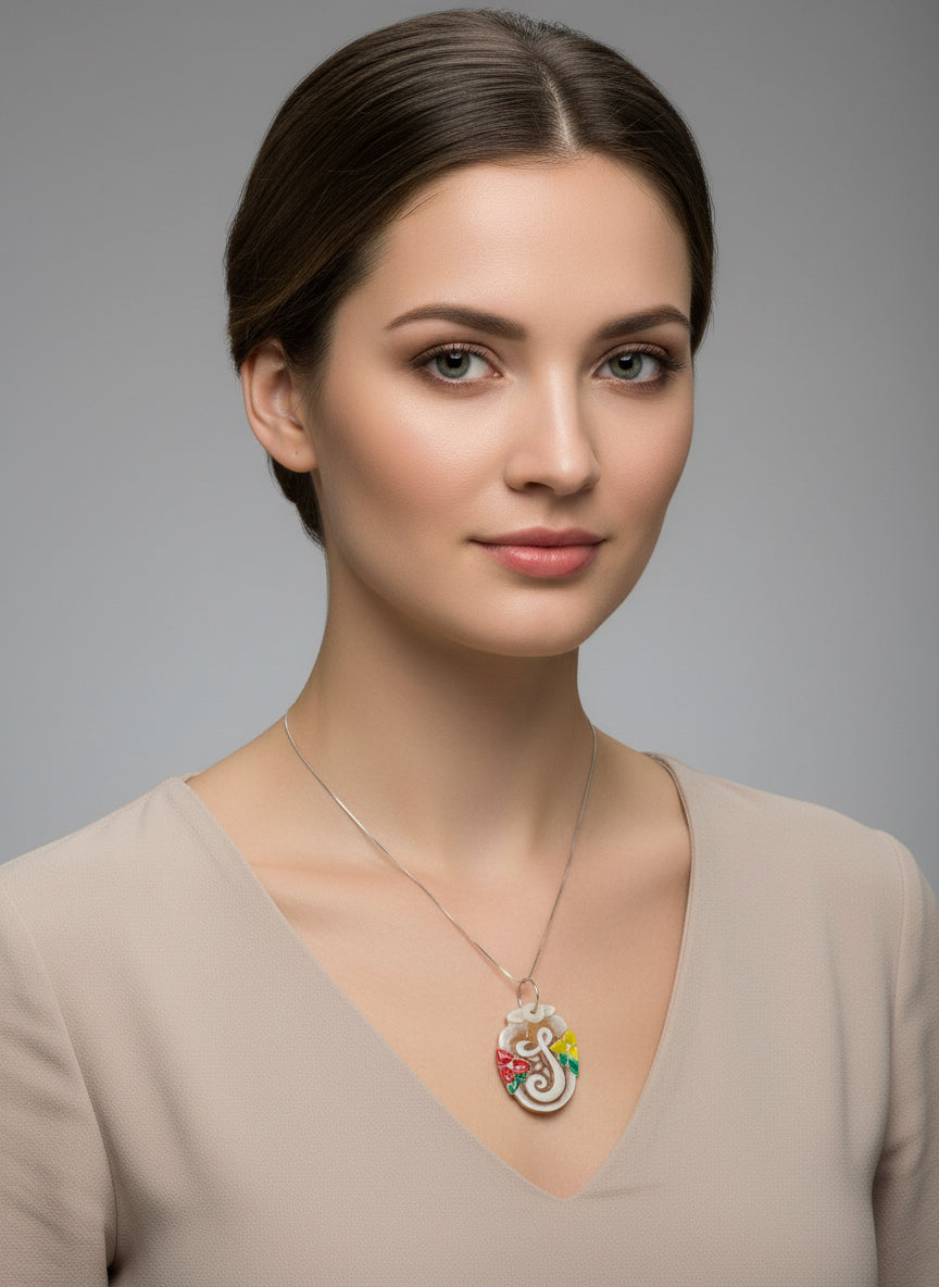 Pendente in Cammeo incisione "Lettere" I