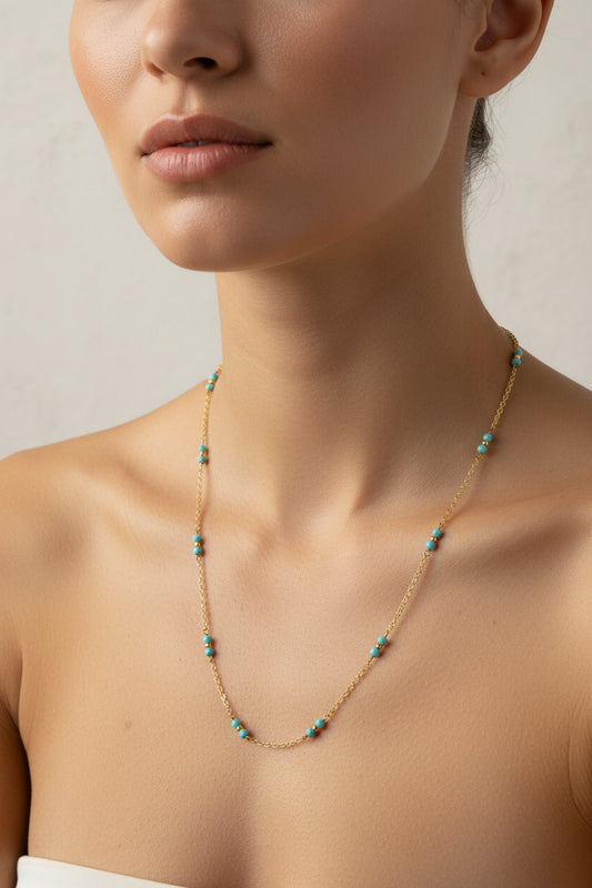 Collana in Argento e Pasta di Turchese