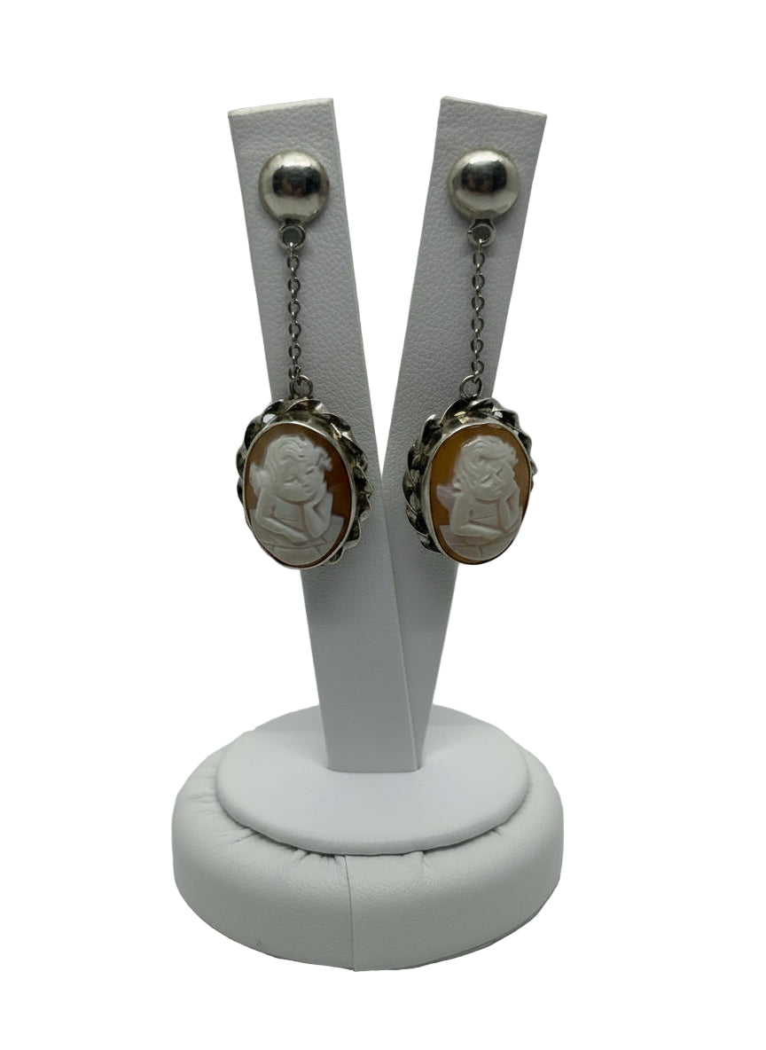 Orecchini in Cammeo incisione "Putto"