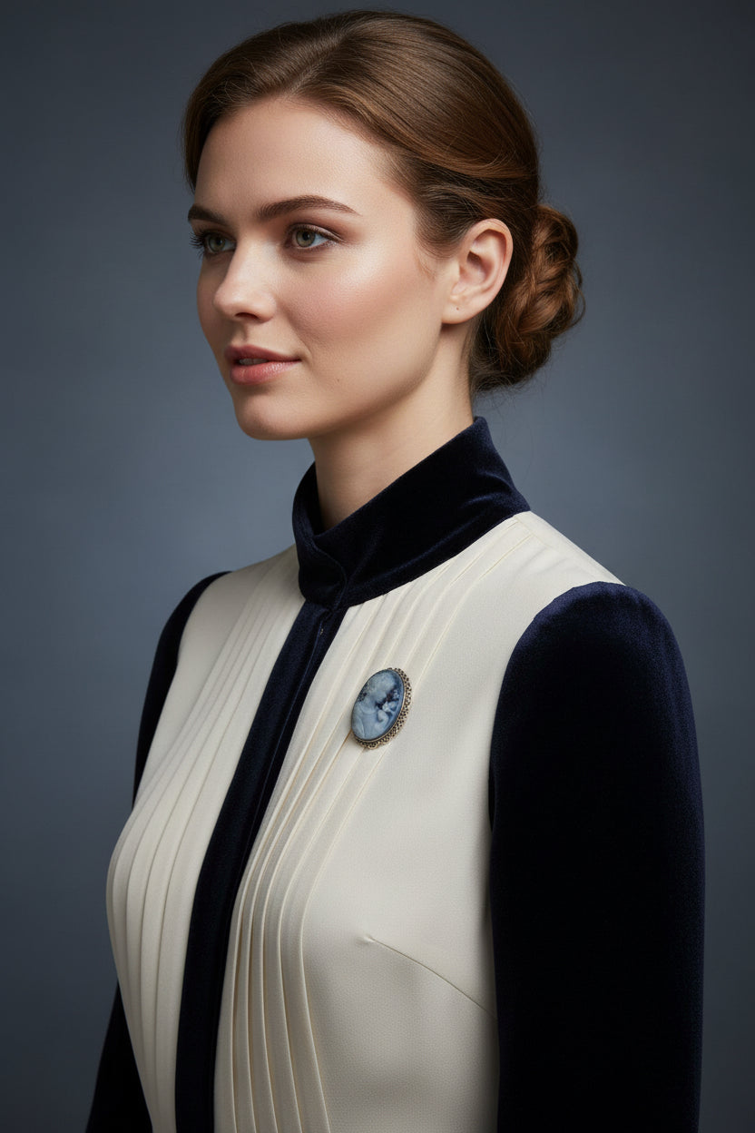 Cammeo Nudo in Agata incisione Profilo di Donna