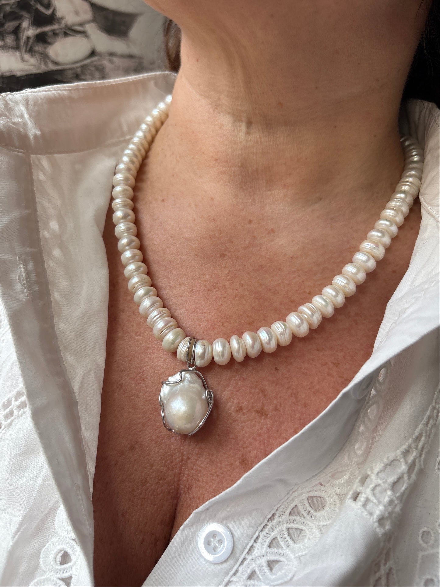 Collana in Perle Australiane e Baroccche