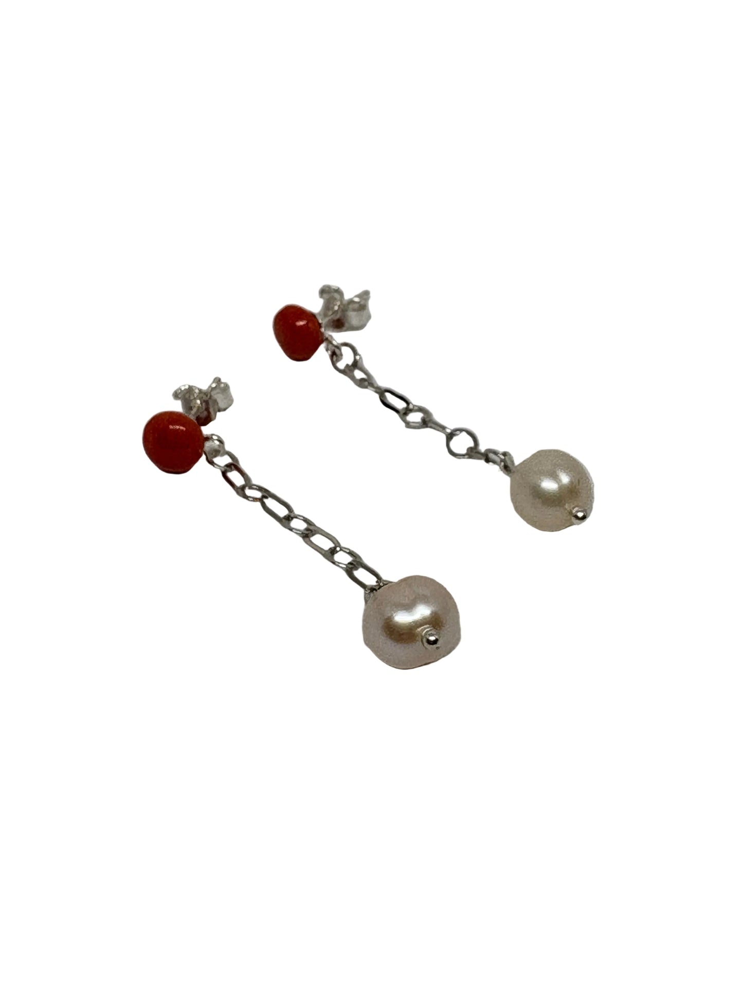 Orecchini in Corallo e Perle