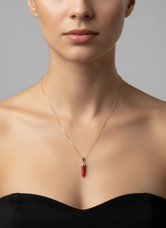 Pendente in Corallo "Corno"