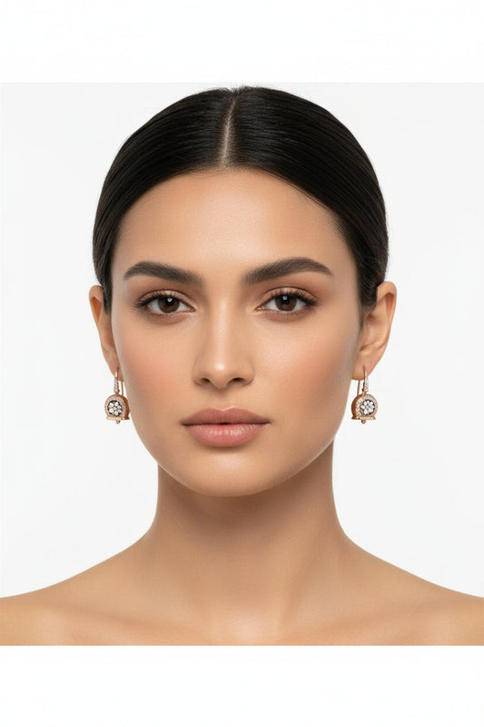 Orecchini in Cammeo incisione "Fiore"