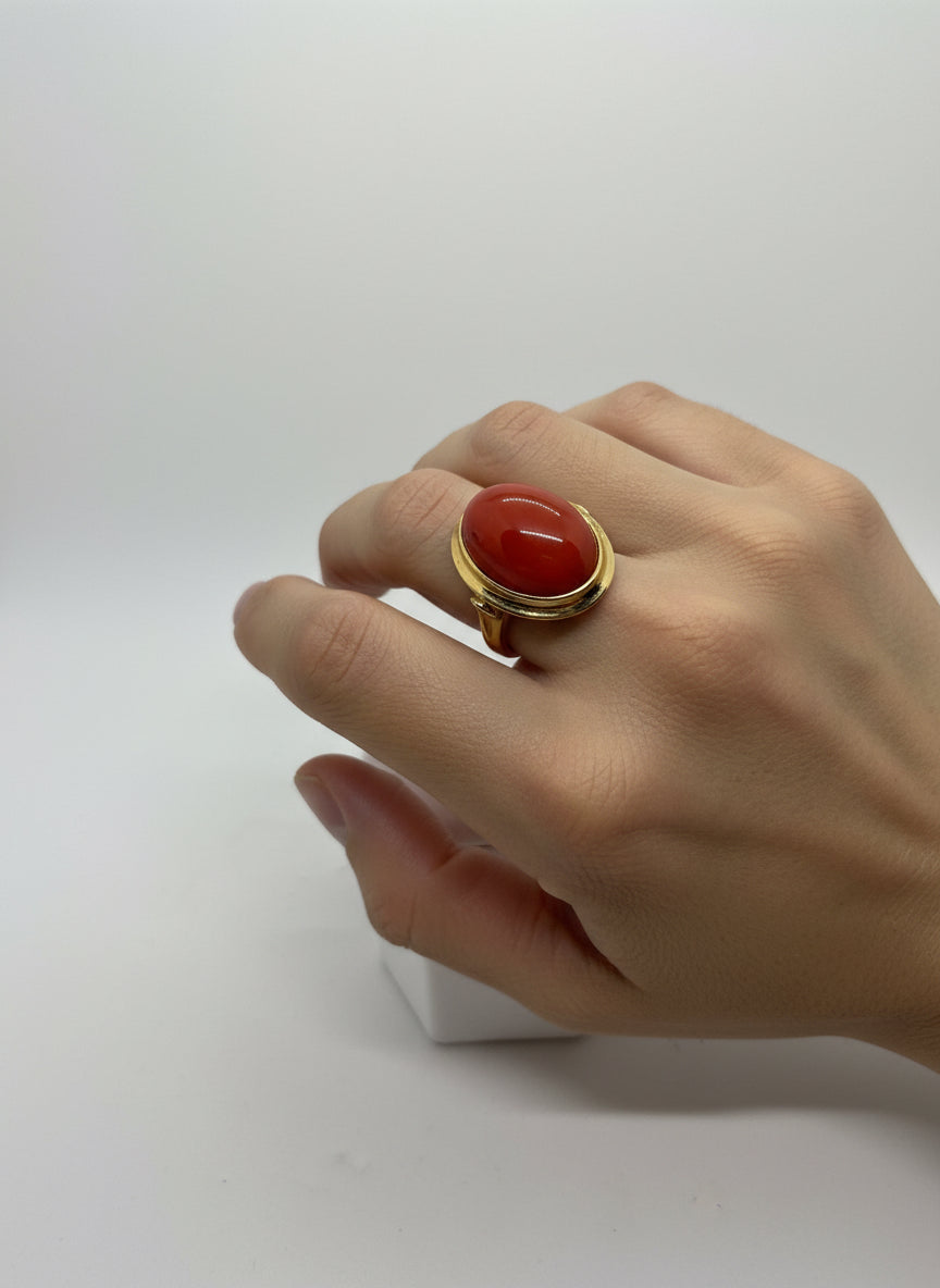 Anello in Spola di Corallo