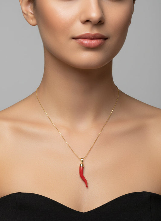 Pendente in Corallo "Corno"