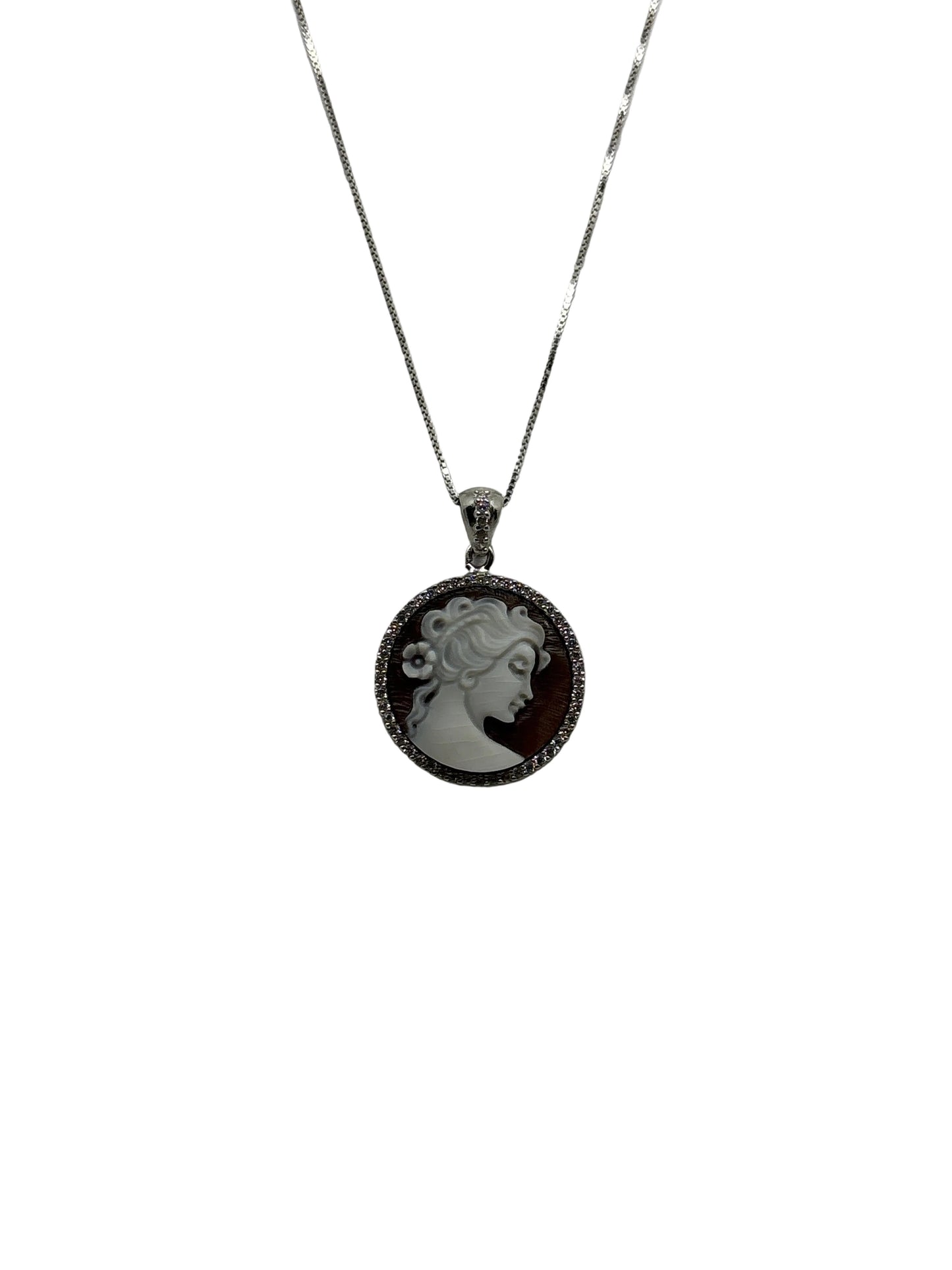 Collana in Cammeo incisione "Profilo di Donna"