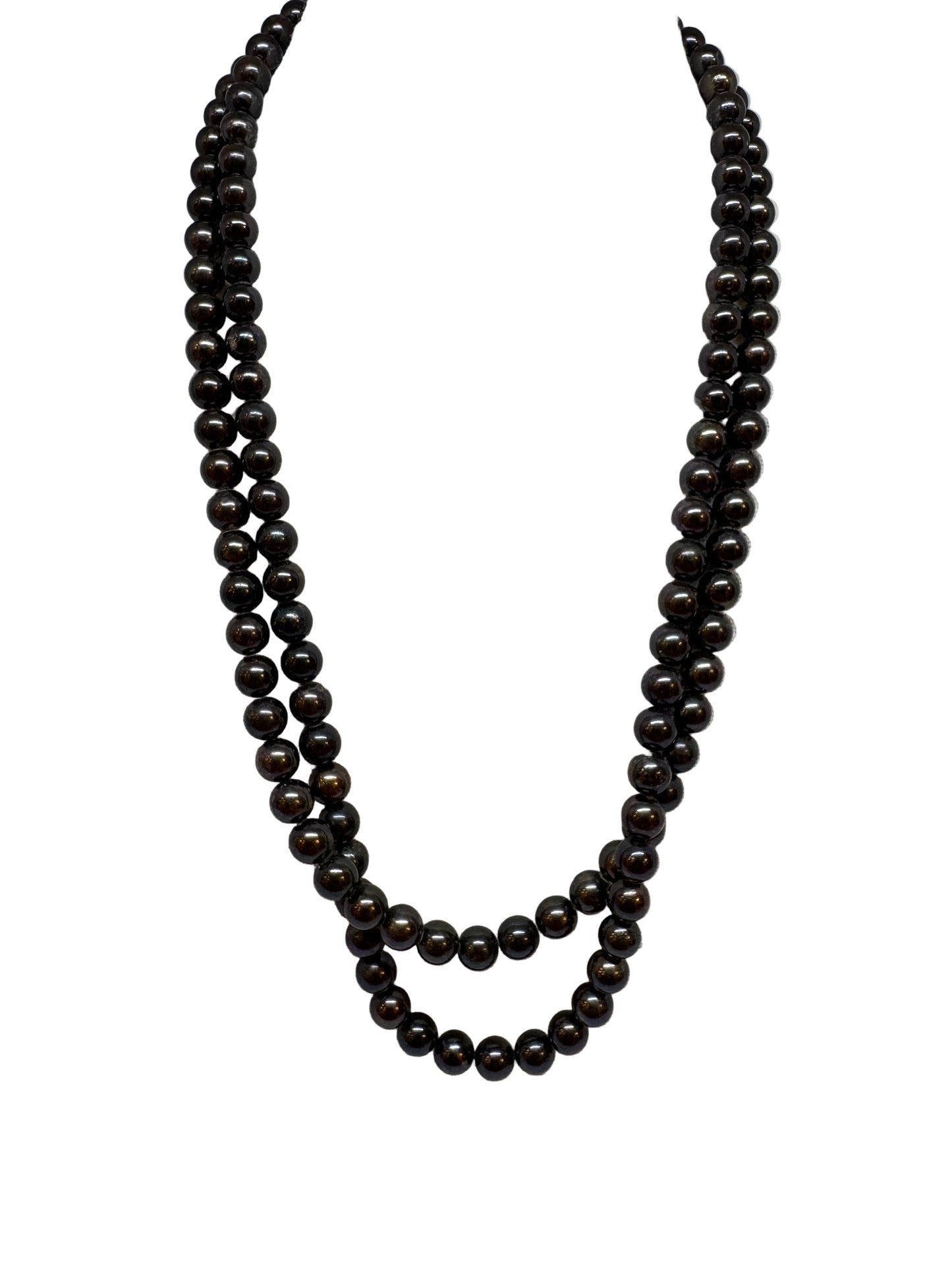 Collana in Torchon di Perle Nere