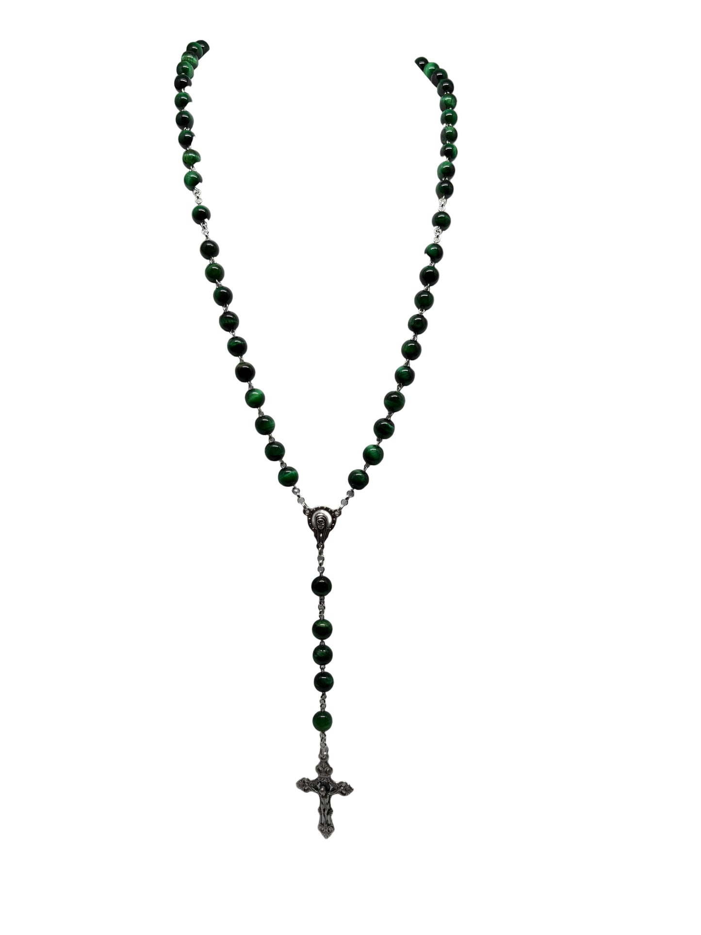 Rosario in Occhio di Tigre Verde