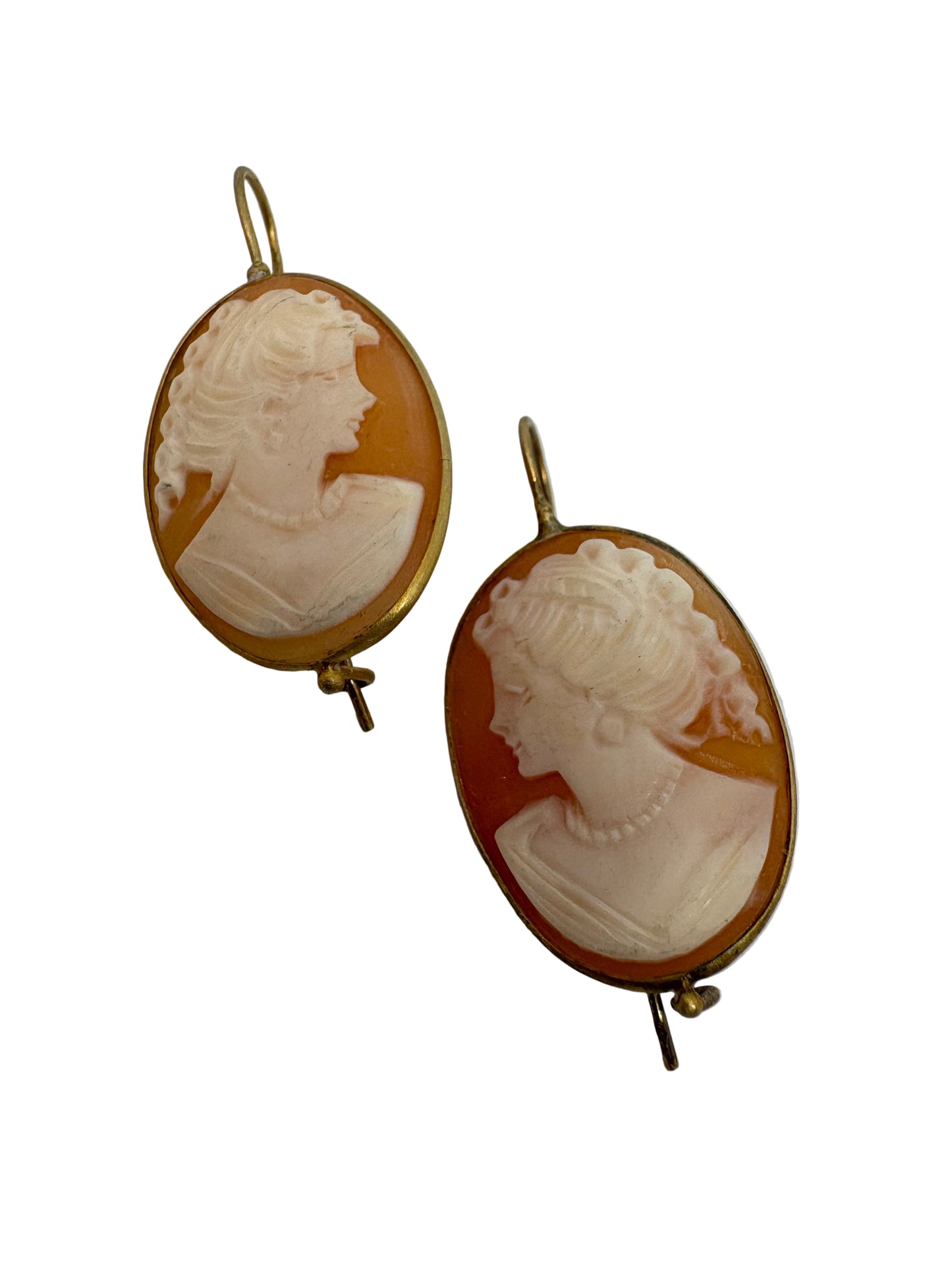 Orecchini in Cammeo Incisione "Profilo di Donna"