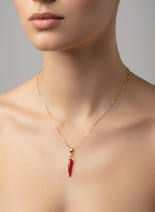 Pendente in Corallo "Corno"