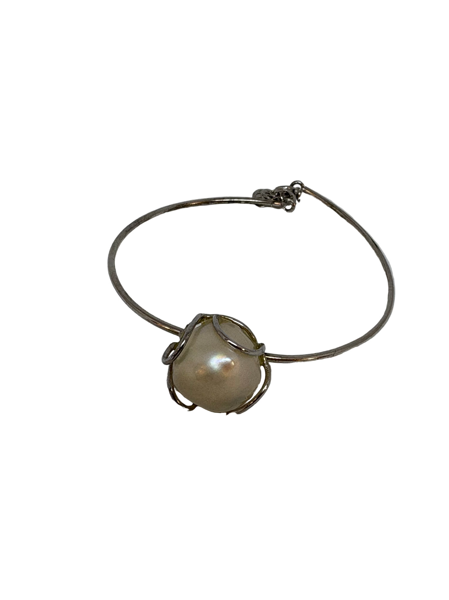 Bracciale Rigido con Perla Barocca