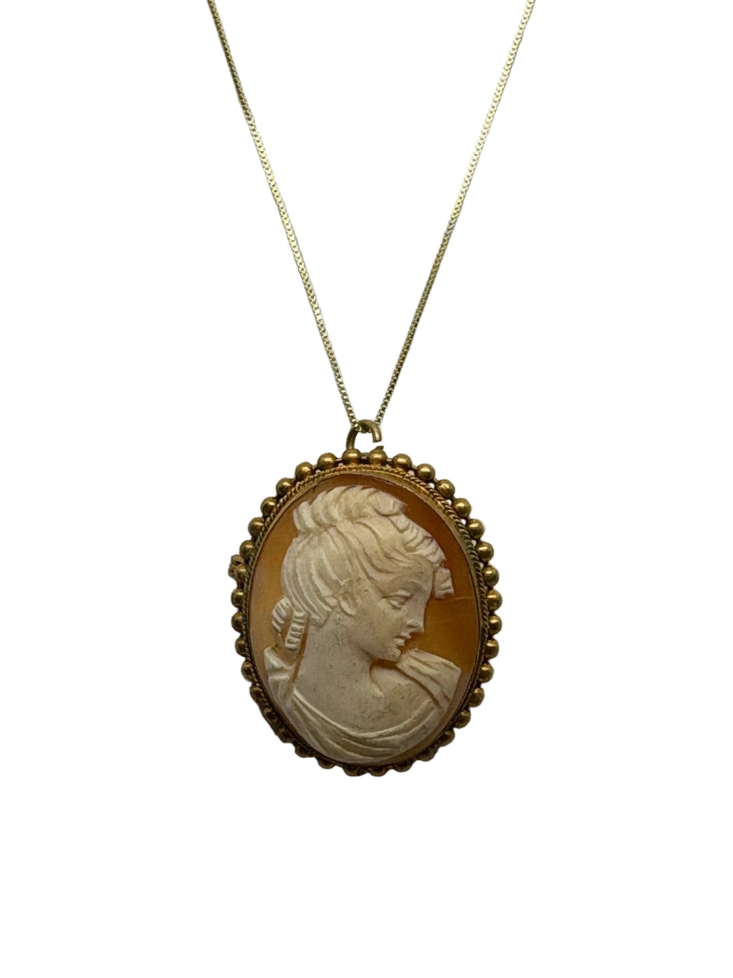Spilla Pendente in Cammeo incisione "Profilo di Donna"