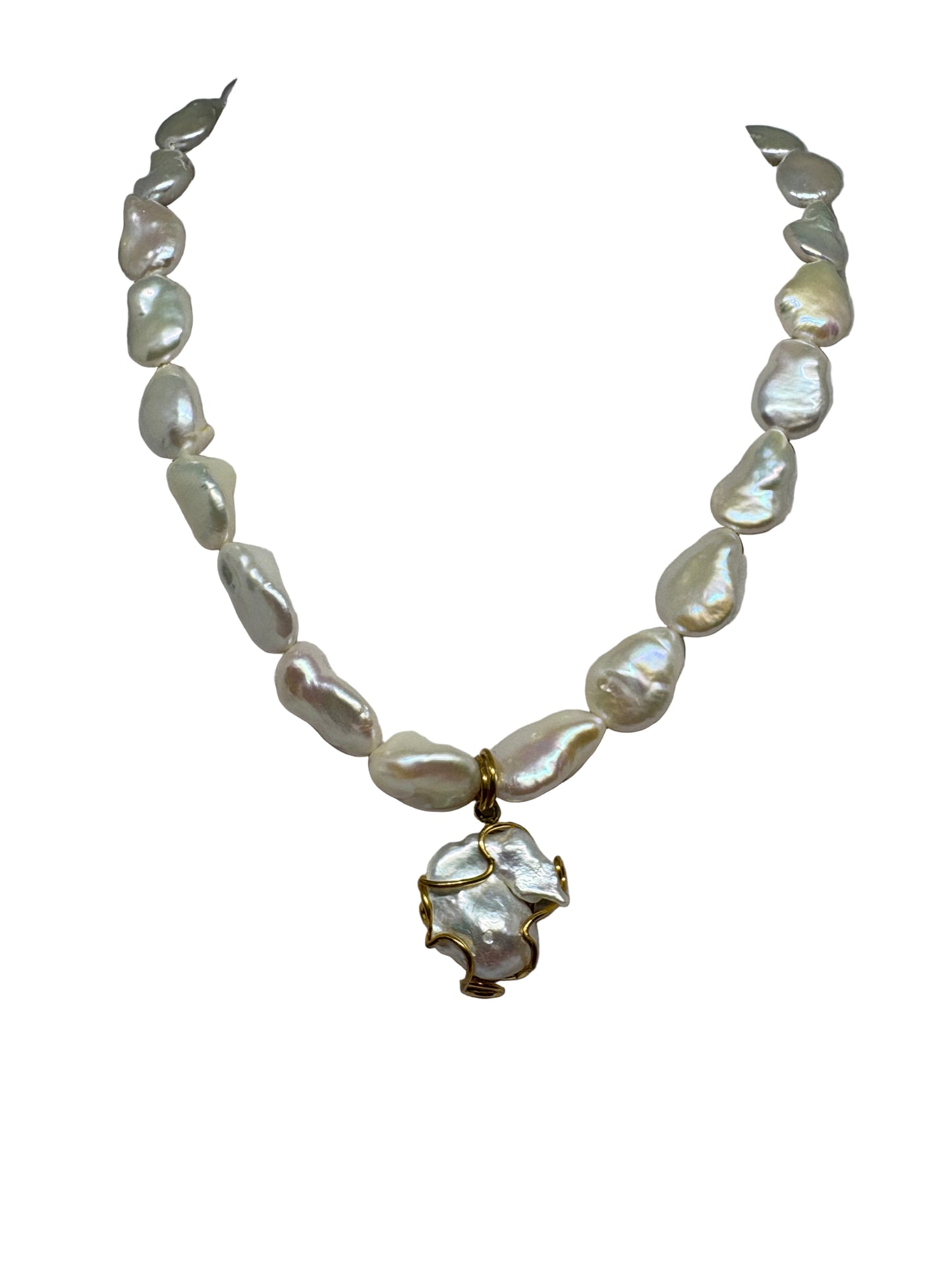 Collana di Perle Australiane e Perla Barocca