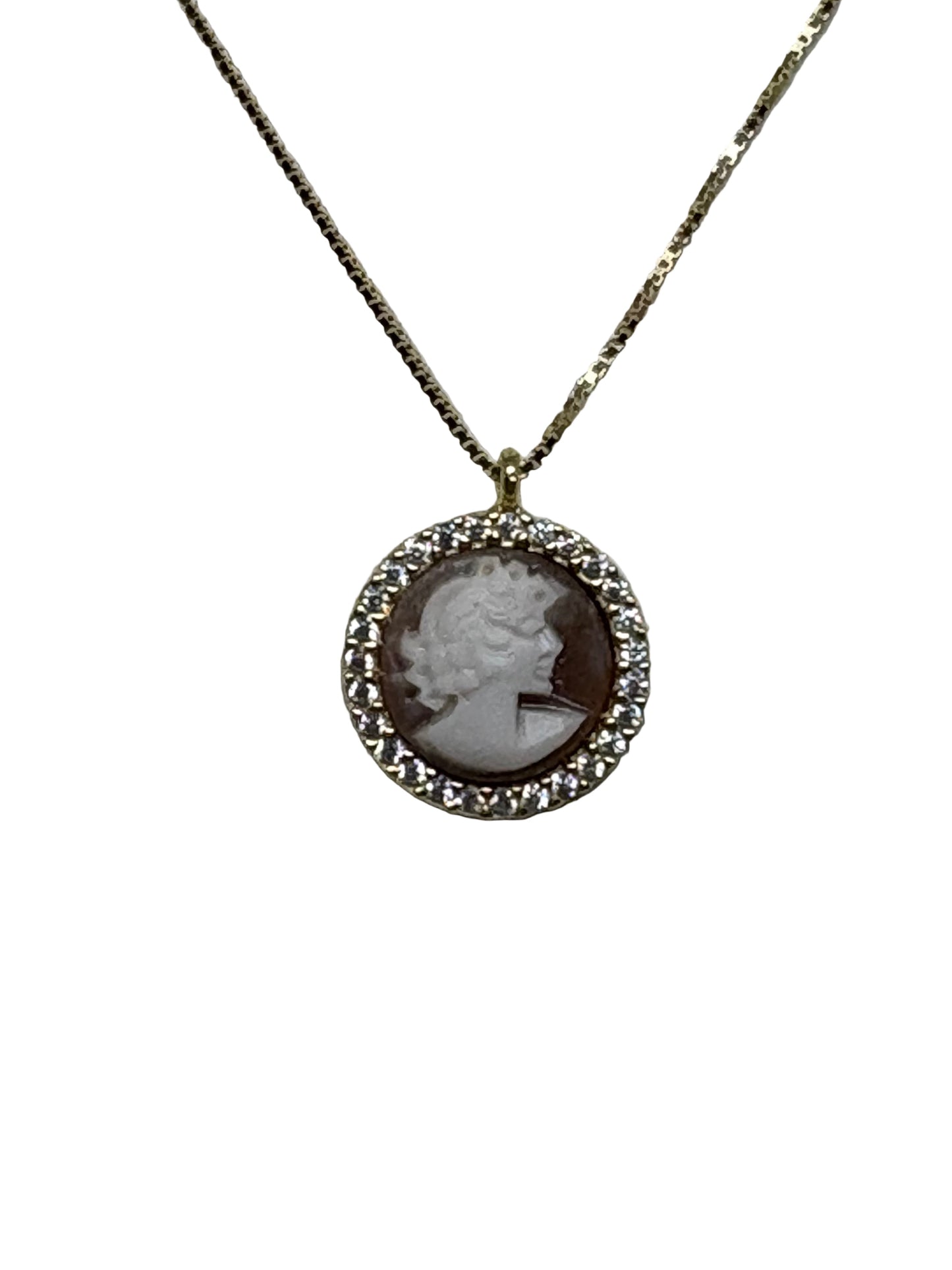 Collana in Cammeo incisione "Profilo di Donna"