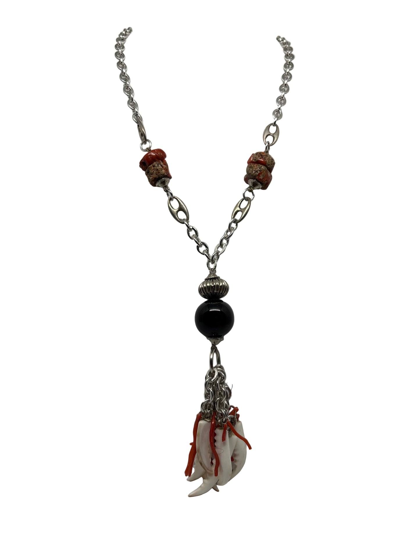Collana in Corallo Grezzo, Agata e Conchiglia