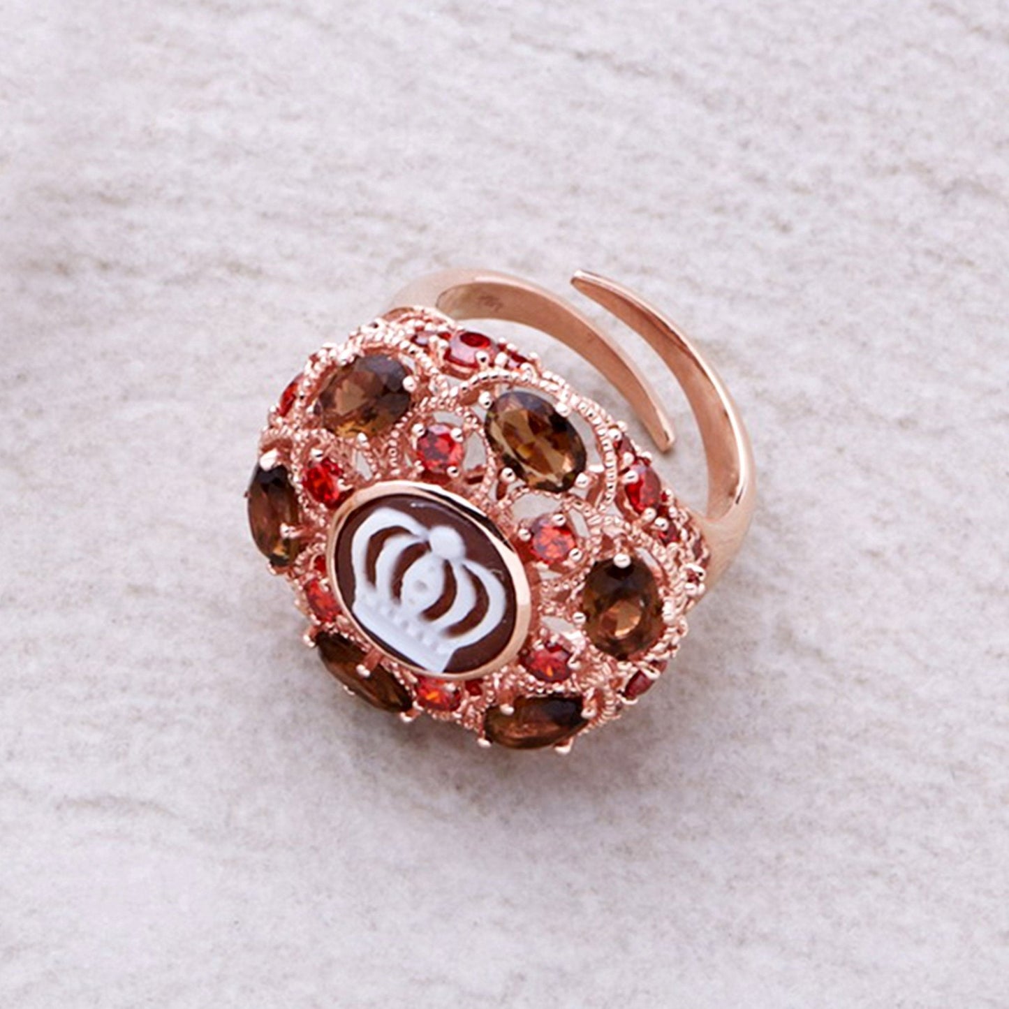 Anello Cameo Italiano Sissi Cammeo Corona