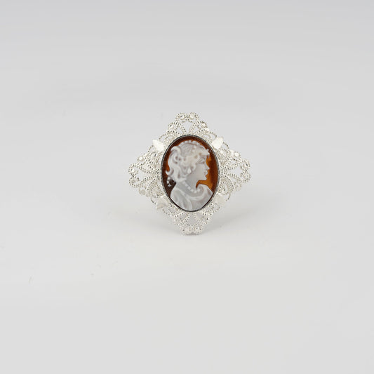 Anello-Anne-Cammeo-Profilo-Donna-Rodio-Bianco