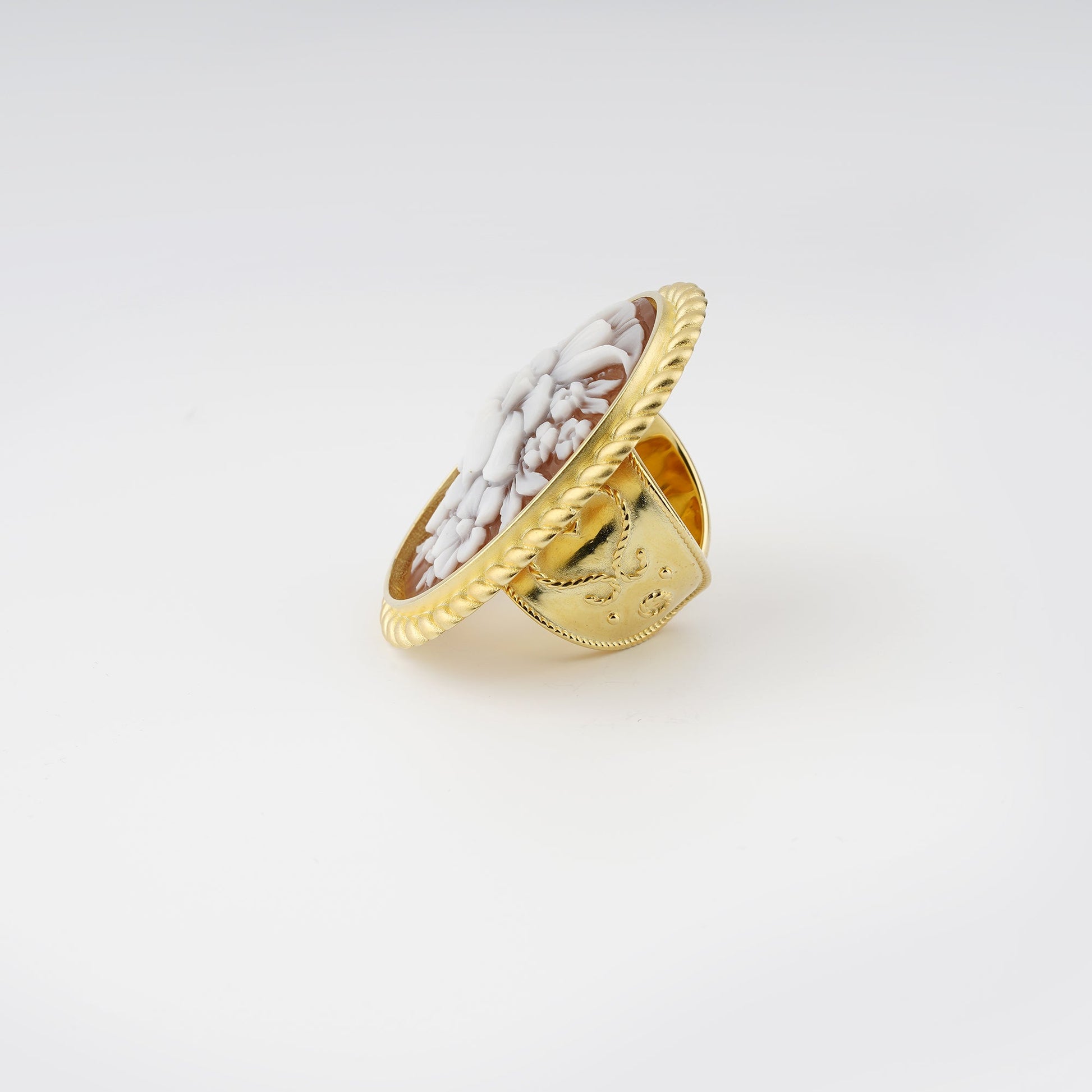 Anello-Cameo-Italiano-Raffaello-Cammeo-Bouquet-Oro