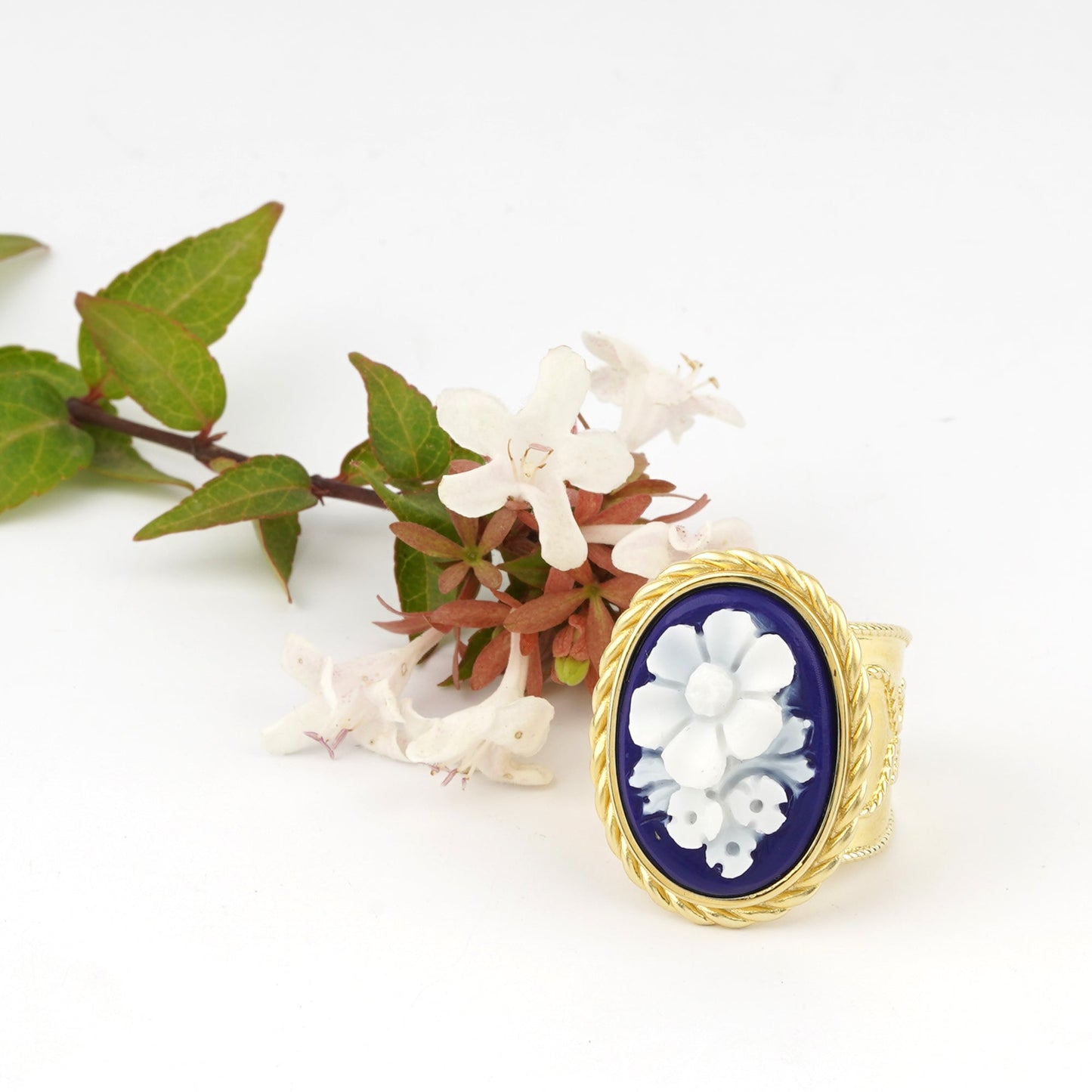 Anello Cameo Italiano Raffaello Cammeo Fiori