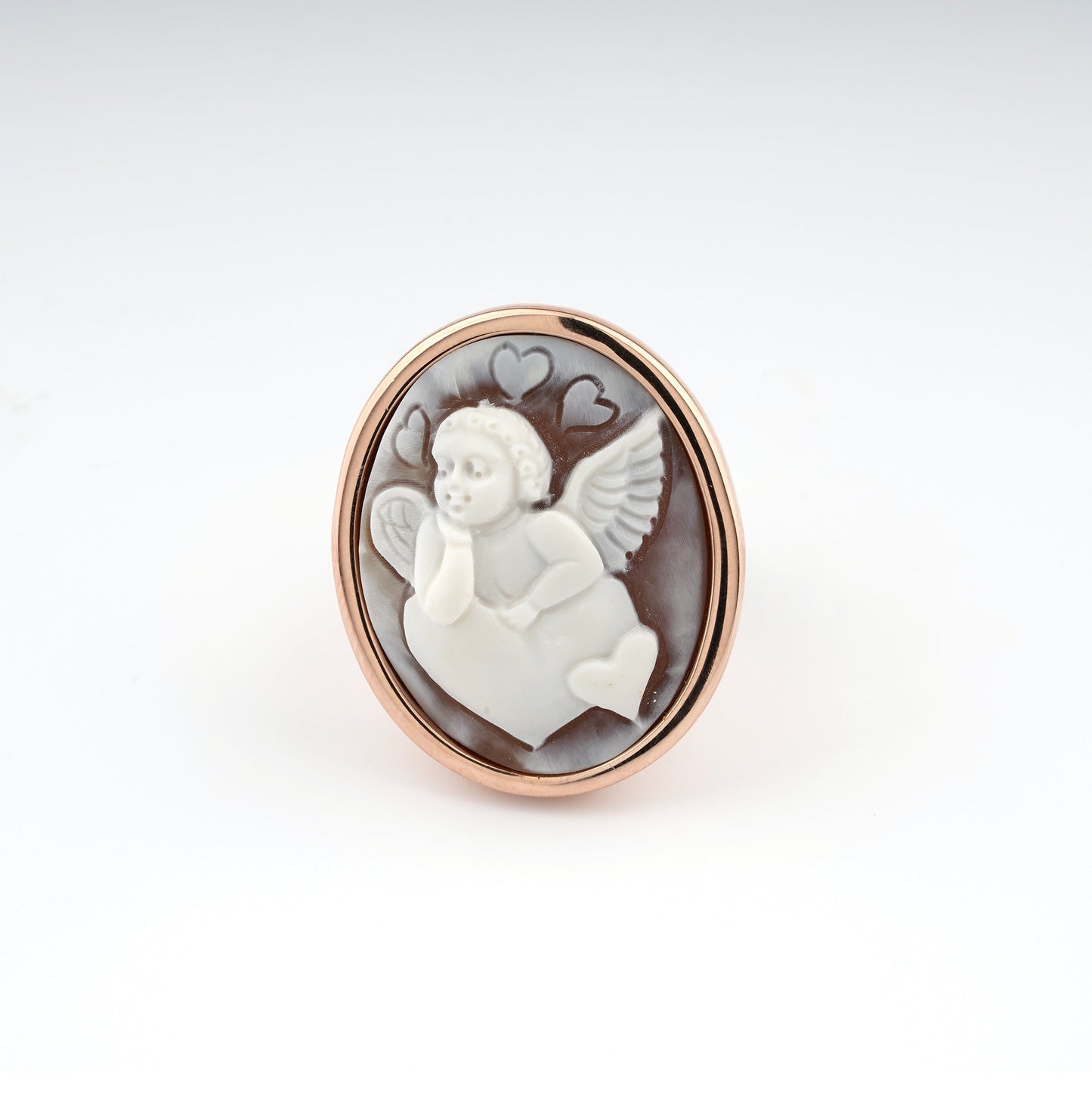 Anello Cameo Italiano Romantica Cammeo Putto