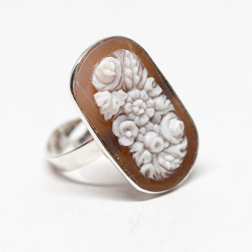 Anello-Cammeo-Artistico-Fiori