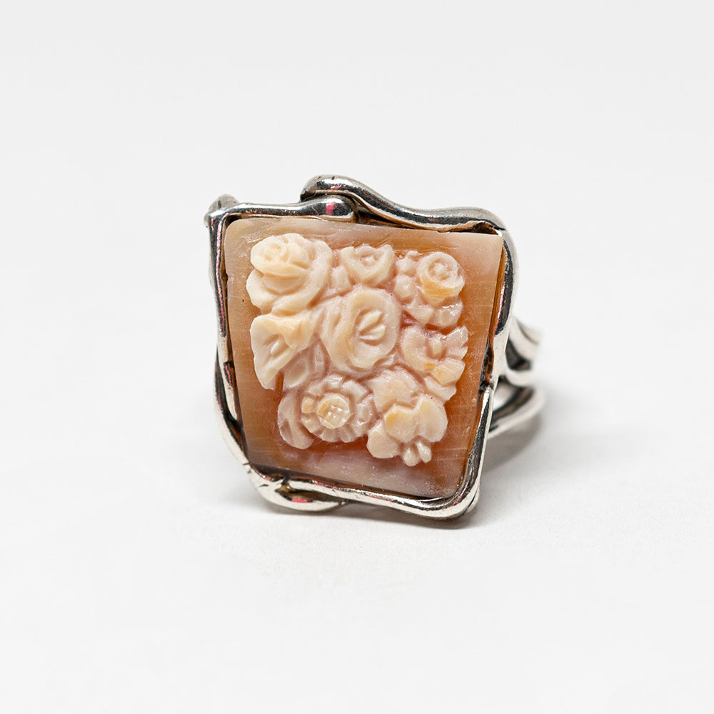 Anello-Cammeo-Artistico-Fiori