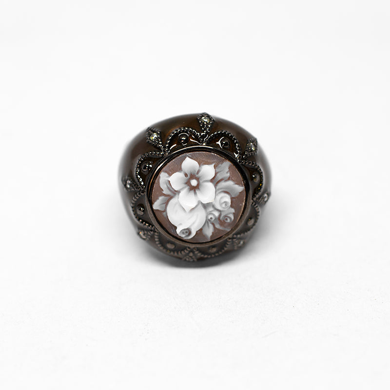 Anello Cameo Italiano Cammeo Fiori