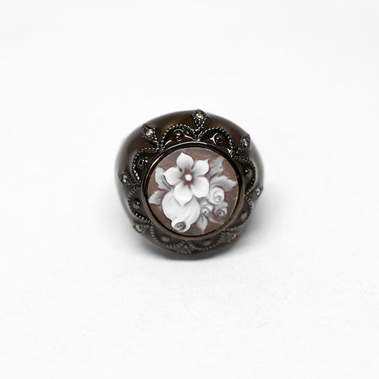 Anello Cameo Italiano Cammeo Fiori