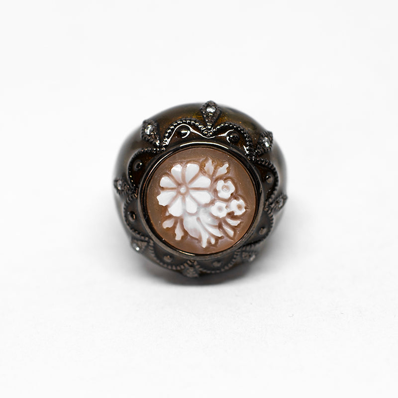 Italian Cameo Ring Cameo Flowers