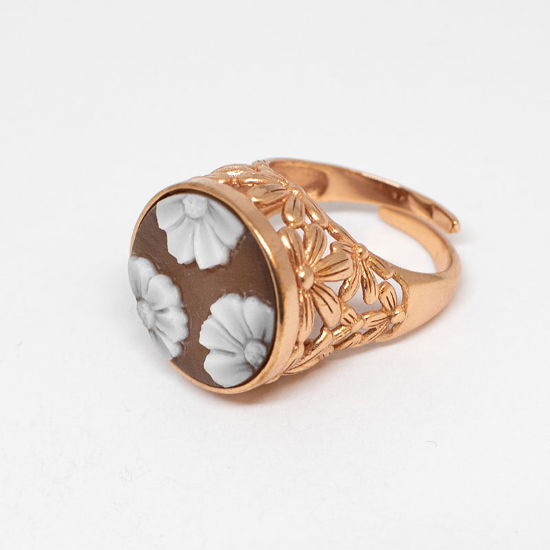 Anello Cameo Italiano Daisy Cammeo Margherite